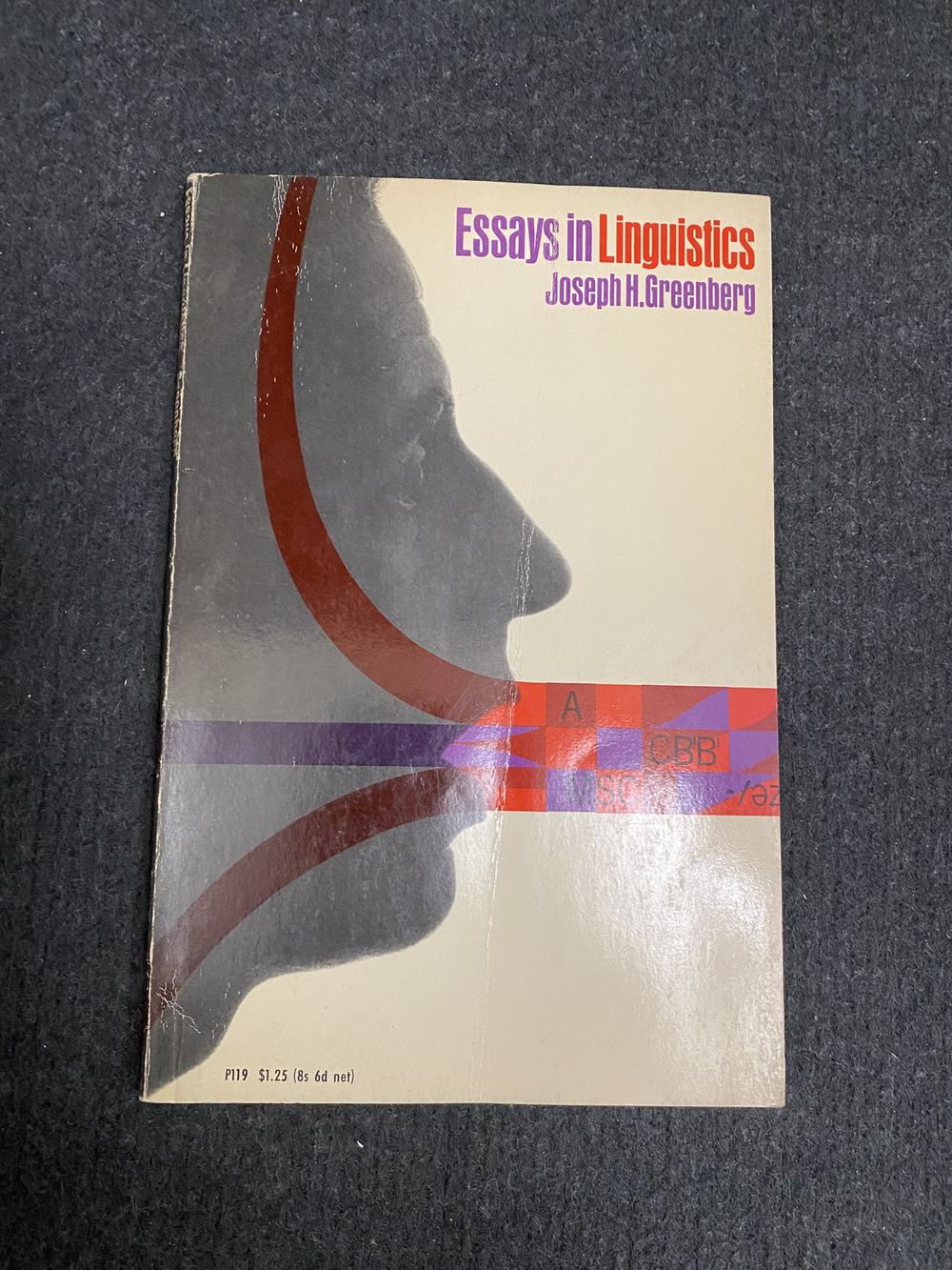 Essays in Linguistics, photograph of this copy
