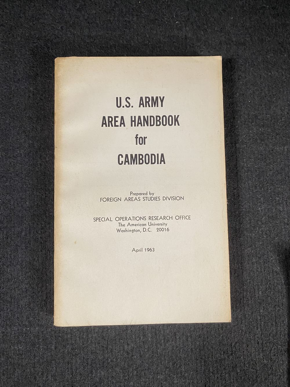 U.S. Army Area Handbook for Cambodia, photo 1 of 5
