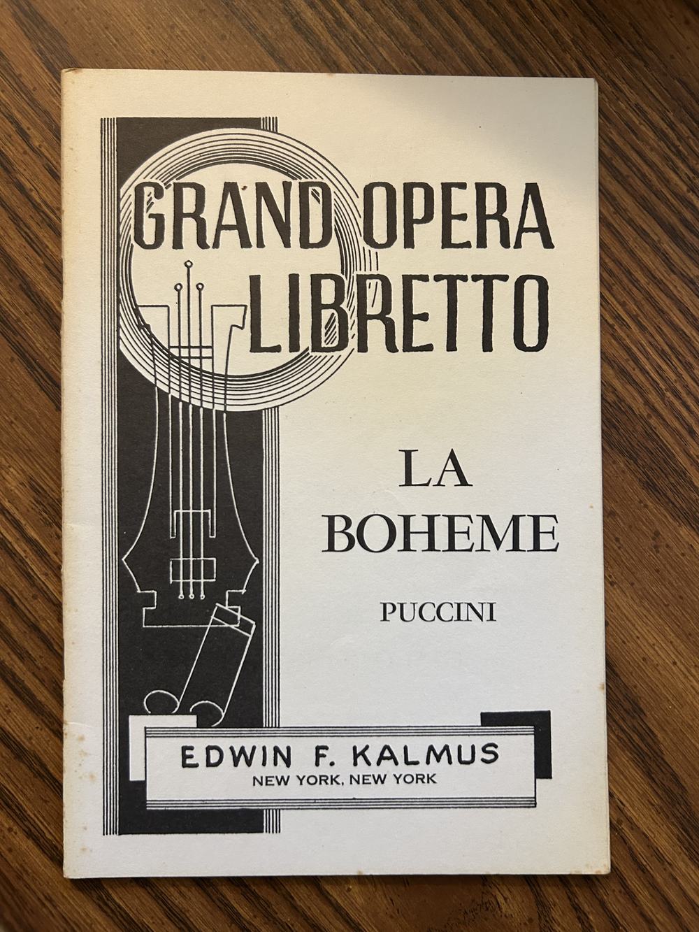 La Boheme (Grand Opera Libretto), photo 1 of 3