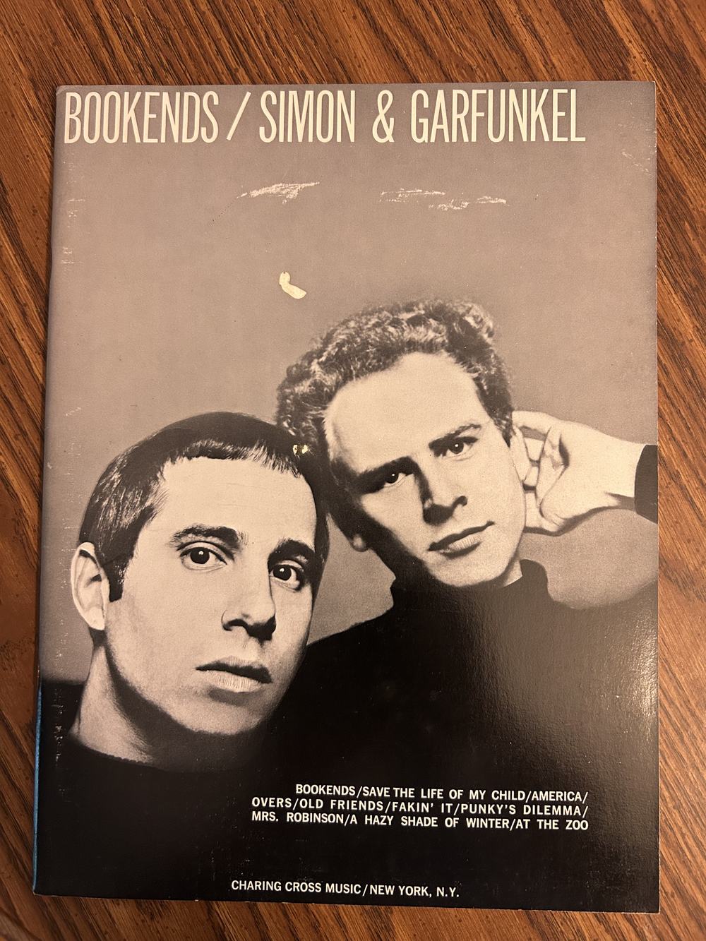 Bookends: Simon & Garfunkel [Songbook], photograph of this copy