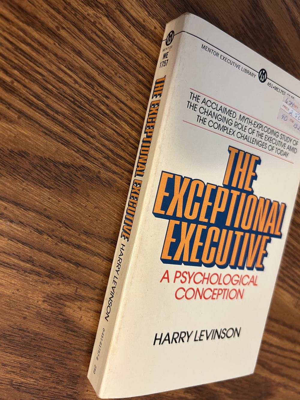 The Exceptional Executive, photograph of this copy