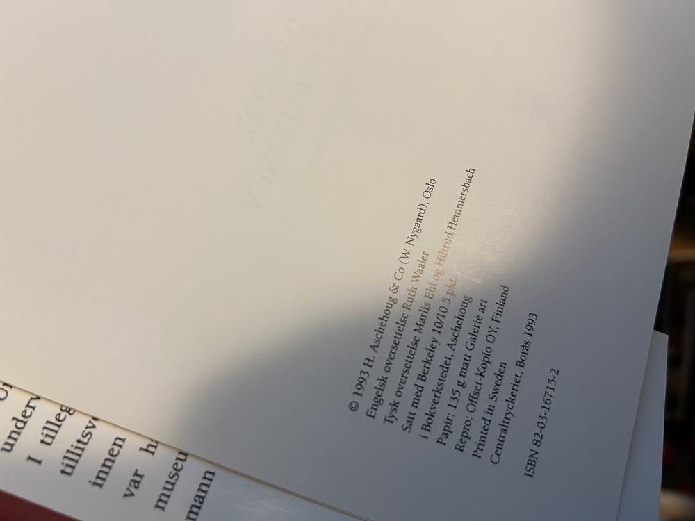 Norwegian Way, photograph of this copy