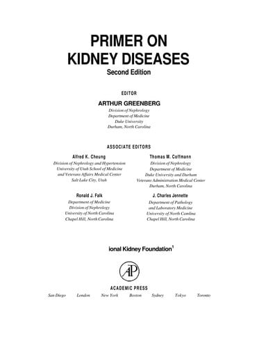 Primer on Kidney Diseases, Second Edition (publisher cover image)