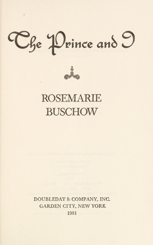 The prince and I (publisher cover image)