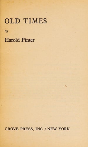 Old Times (publisher cover image)