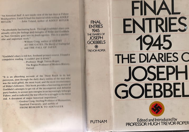 Final Entries 1945: The Diaries of Joseph Goebbels (publisher cover image)