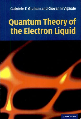 Quantum Theory of the Electron Liquid (publisher cover image)