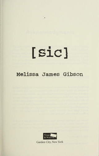 Sic A Play (publisher cover image)