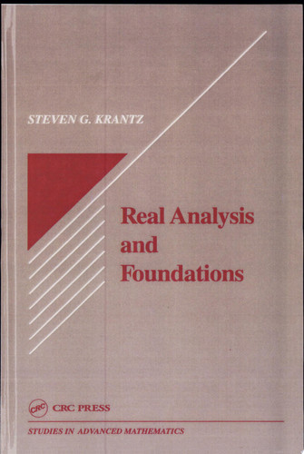 Real Analysis and Foundations (publisher cover image)