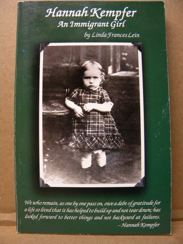 Hannah Kempfer, an Immigrant Girl (publisher cover image)