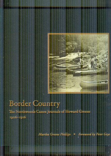 Border Country: The Northwoods Canoe Journals of Howard Greene, 1906–1916 (publisher cover image)