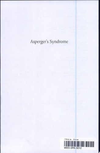 Asperger's Syndrome: A Guide for Parents and Professionals (publisher cover image)